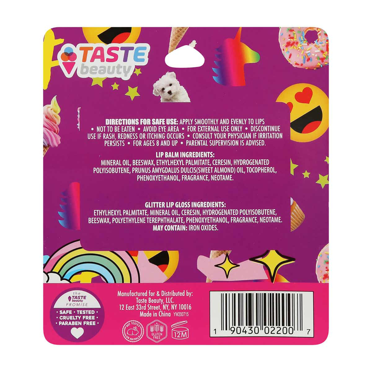 Taste Beauty Lip Balm, 2 ct - Assorted