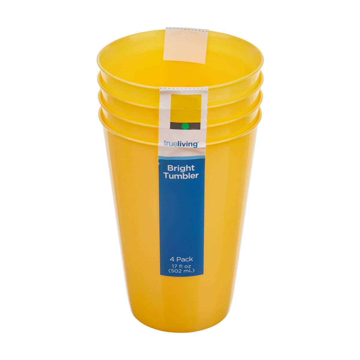 True Living Bright Tumblers, 17 fl oz, 4 pk, Assorted