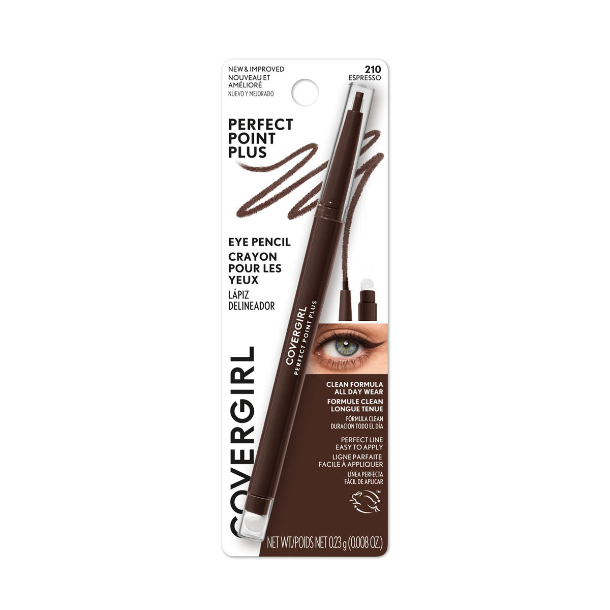 CoverGirl Perfect Point Plus Eye Pencil, 210 Espresso, 0.008 oz