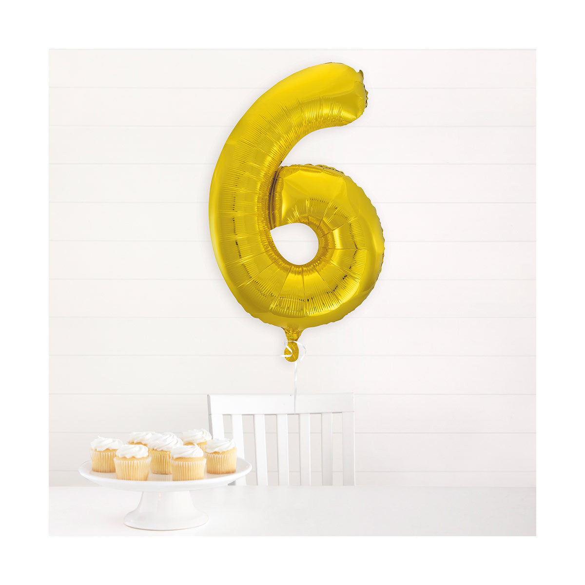 321 Party! 34" Giant Foil Gold Number 6 Balloon