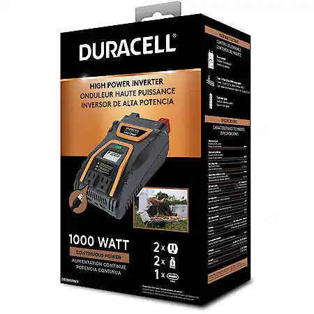 1000 Watt Power Inverter: Household Power on the Go, 1000W, 12V, 2 AC Outlets and two 2.1A USB ports