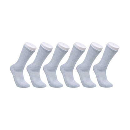 Zone Pro Men's Half Cushion Tube Socks, Shoe Size 6-12, Gray, 6 pk