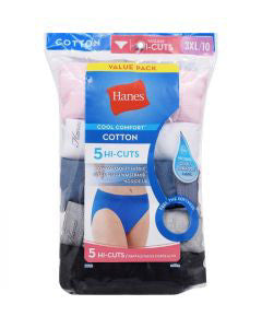 Hanes Women's Hi-Cuts Underwear, Size 10 - 5 Pack