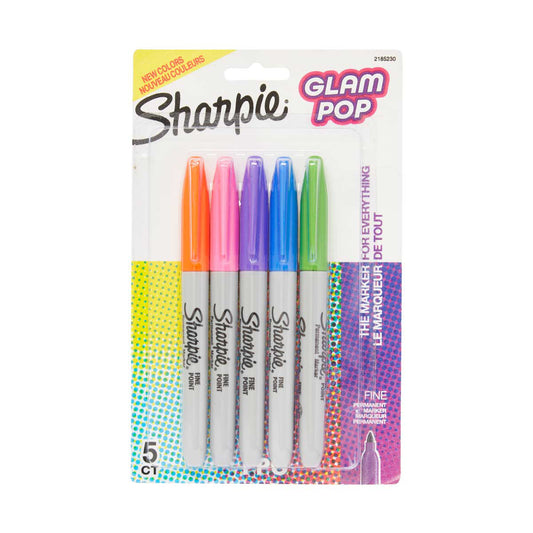 Sharpie Glam Pop Permanent Markers, 5 pk