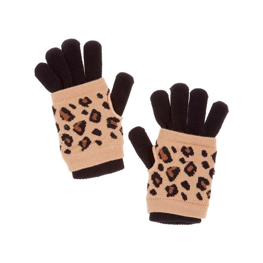 Leopard Print 3-in-1 Gloves