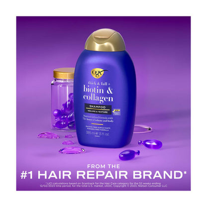 OGX Thick & Full + Biotin & Collagen Volumizing Shampoo, 13 fl. oz