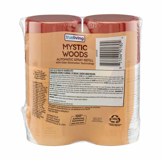 True Living Automatic Spray Refill, Mystic Woods, 2 ct