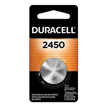 2450 Lithium Coin Battery: Longer Lasting Specialty Batteries, 1 Pack