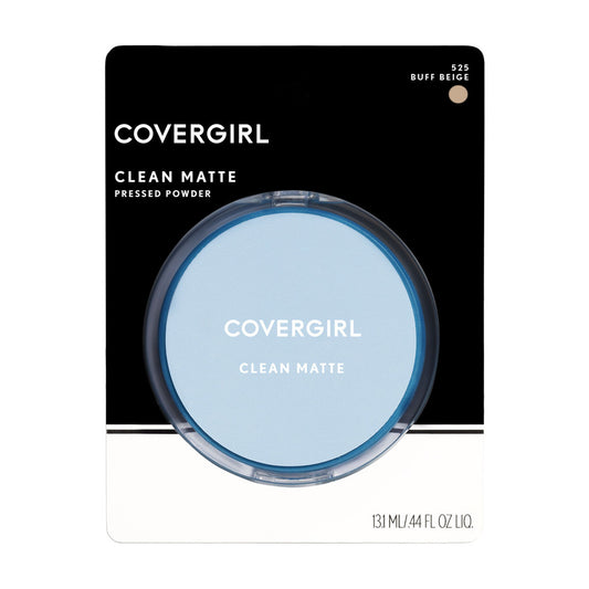 CoverGirl Clean Matte Pressed Powder, 525 Buff Beige, 0.35 oz