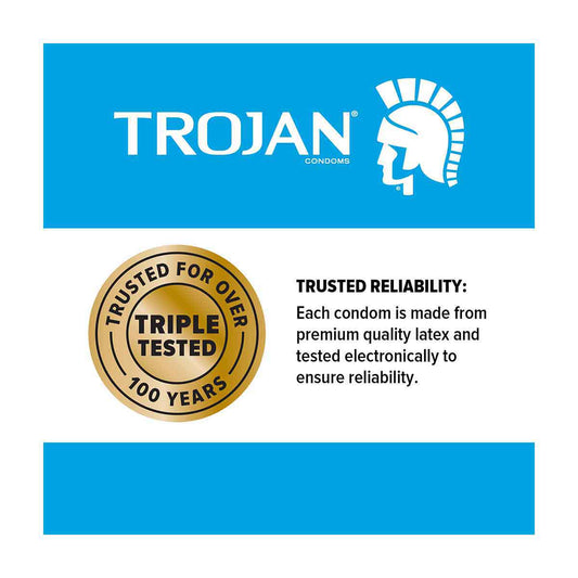 Trojan Ultra Thin Condoms, Lubricated Latex Condoms for Ultra Sensitivity, 3 ct