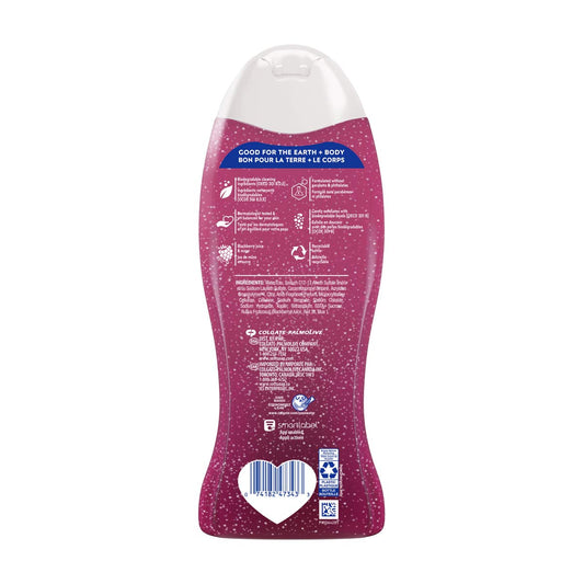 Softsoap Body Blackberry Sugar Exfoliating Body Wash, 20 oz