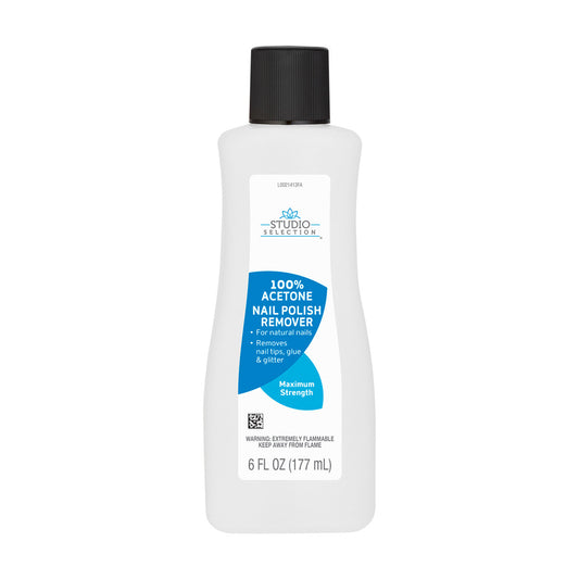Studio Selection 100% Acetone Nail Polish Remover, 6 fl oz