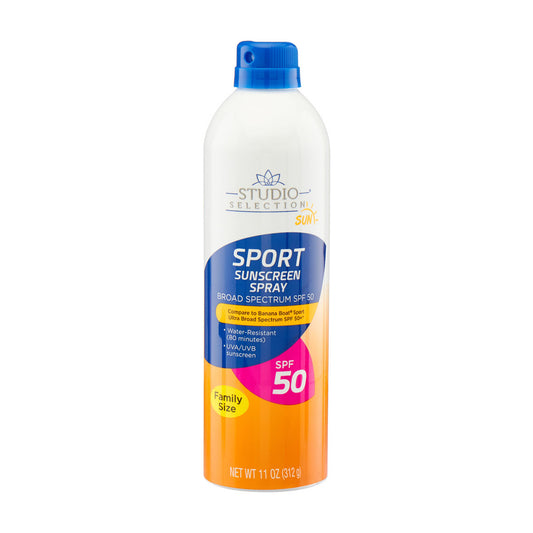 Studio Selection Sport Sunscreen Spray SPF 50 - Family Size, 11 oz