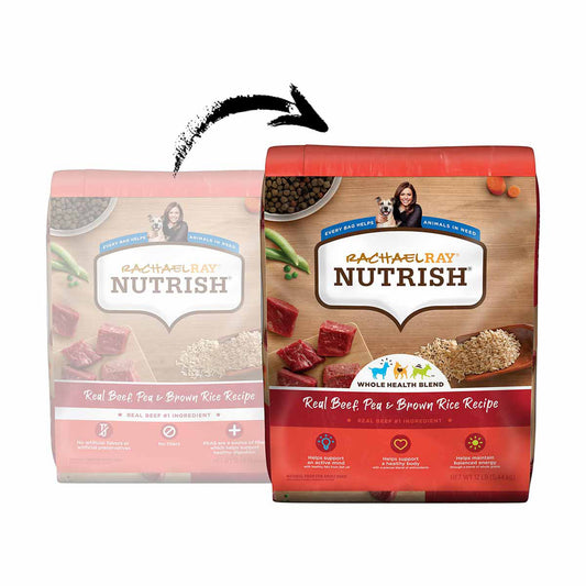 Rachael Ray Nutrish Real Beef, Pea & Brown Rice Recipe Dry Dog Food, 14 lb. Bag (Packaging May Vary)