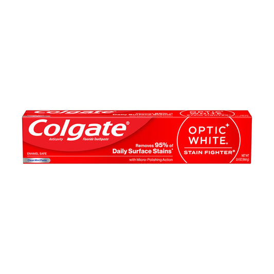 Colgate Optic White Stain Fighter Toothpaste - Clean Mint, 2 oz
