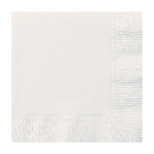 5" White Beverage Napkins, 20 ct