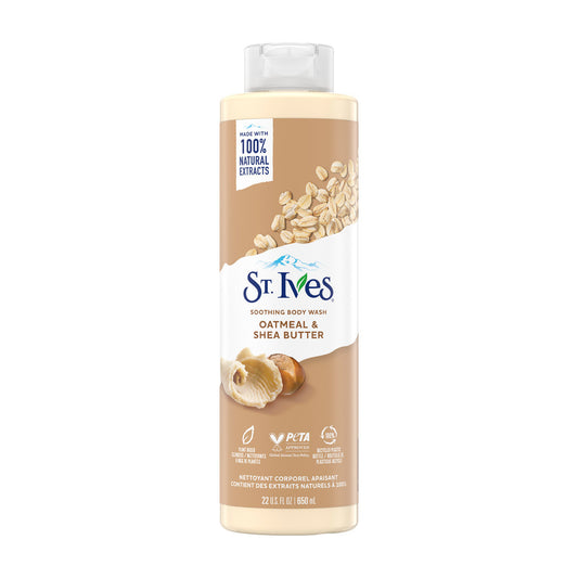 St. Ives Oatmeal And Shea Butter Soothing Body Wash, 22 fl oz