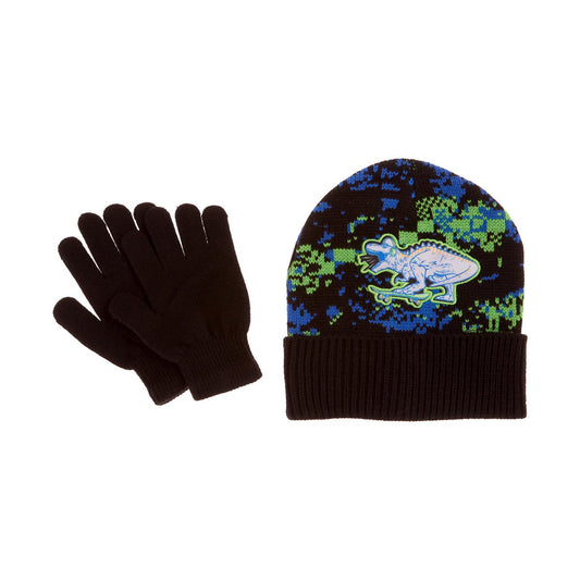 Dino Themed Hat and Gloves Set