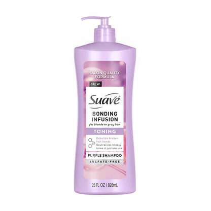 Suave Bonding Infusion Toning Purple Shampoo, 28 fl oz