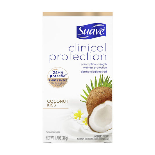 Suave Clinical Protection Antiperspirant, Coconut Kiss, 1.7 oz