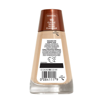 CoverGirl Clean Liquid Foundation, 110 Classic Ivory, 1 fl oz