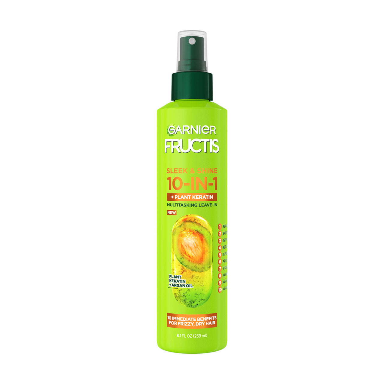 Garnier Fructis Sleek & Shine 10-in-1 Leave-In Spray, 8.1 fl oz