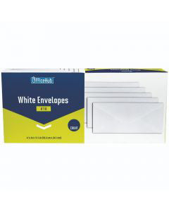 Office Hub White Envelopes #10 - 50 ct