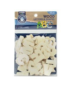 ArtSkills Crafters Closet Unfinished Wooden Letters, 60 count