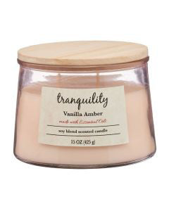Tranquility Vanilla Amber Soy Blend Candle, 15 oz