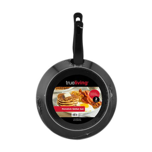 True Living 2-Piece Nonstick Skillet Set