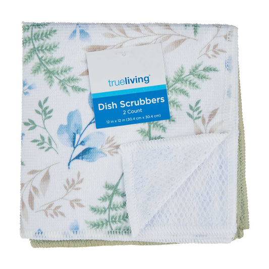 True Living Dish Scrubbers, 2 ct, Assorted