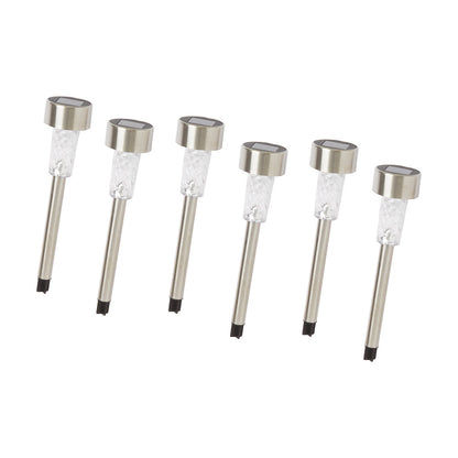 True Living Outdoor Metal Solar Stakes, 6 pcs