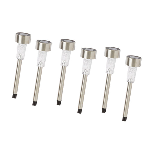 True Living Outdoor Metal Solar Stakes, 6 pcs