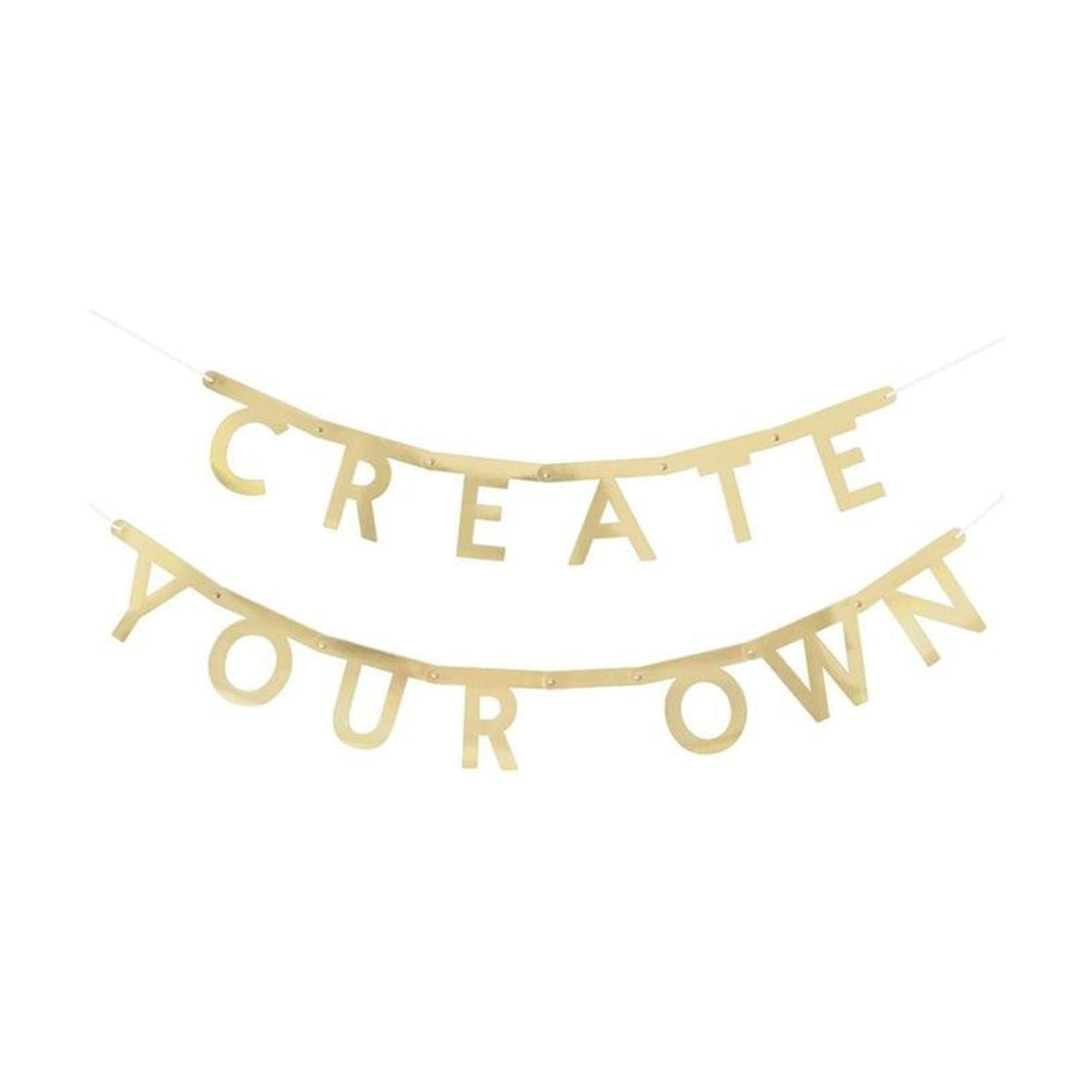 321 Party! Foil Gold Create Your Own Banner Kit