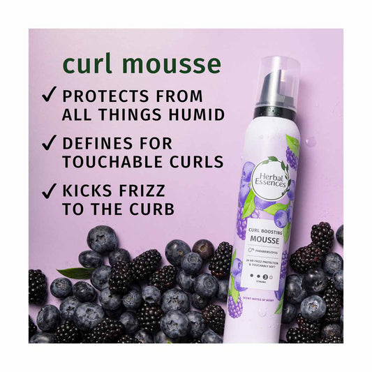 Herbal Essences Curl Boosting Mousse, Berry Scent, 6.8 oz