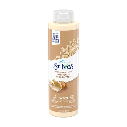St. Ives Oatmeal And Shea Butter Soothing Body Wash, 22 fl oz