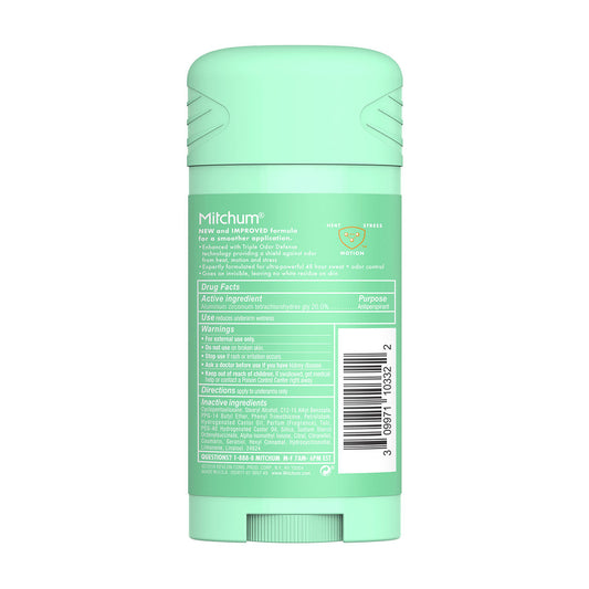 Mitchum Women's Pure Fresh Triple Odor Defense Invisible Solid Antiperspirant & Deodorant, 2.7 oz