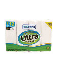 True Living Ultra Paper Towel, 8 Double Plus Rolls