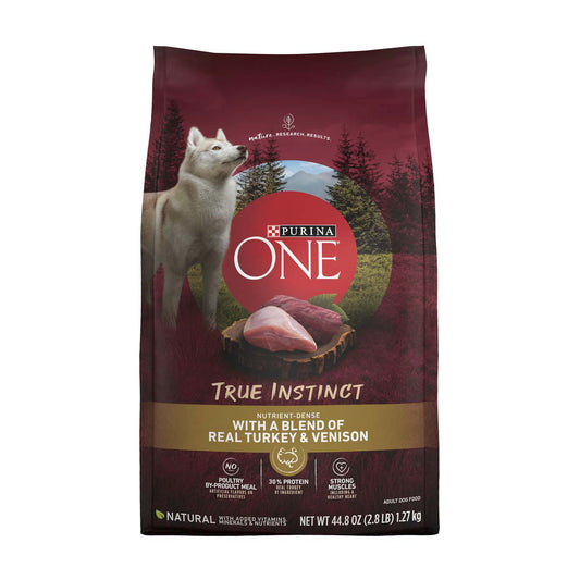Purina ONE True Instinct Real Turkey & Venison Adult Dry Dog Food, 2.8 lbs