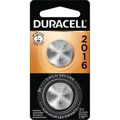 2016 Lithium Coin Battery: Bitter Coating Discourages Swallowing, 2 Pack
