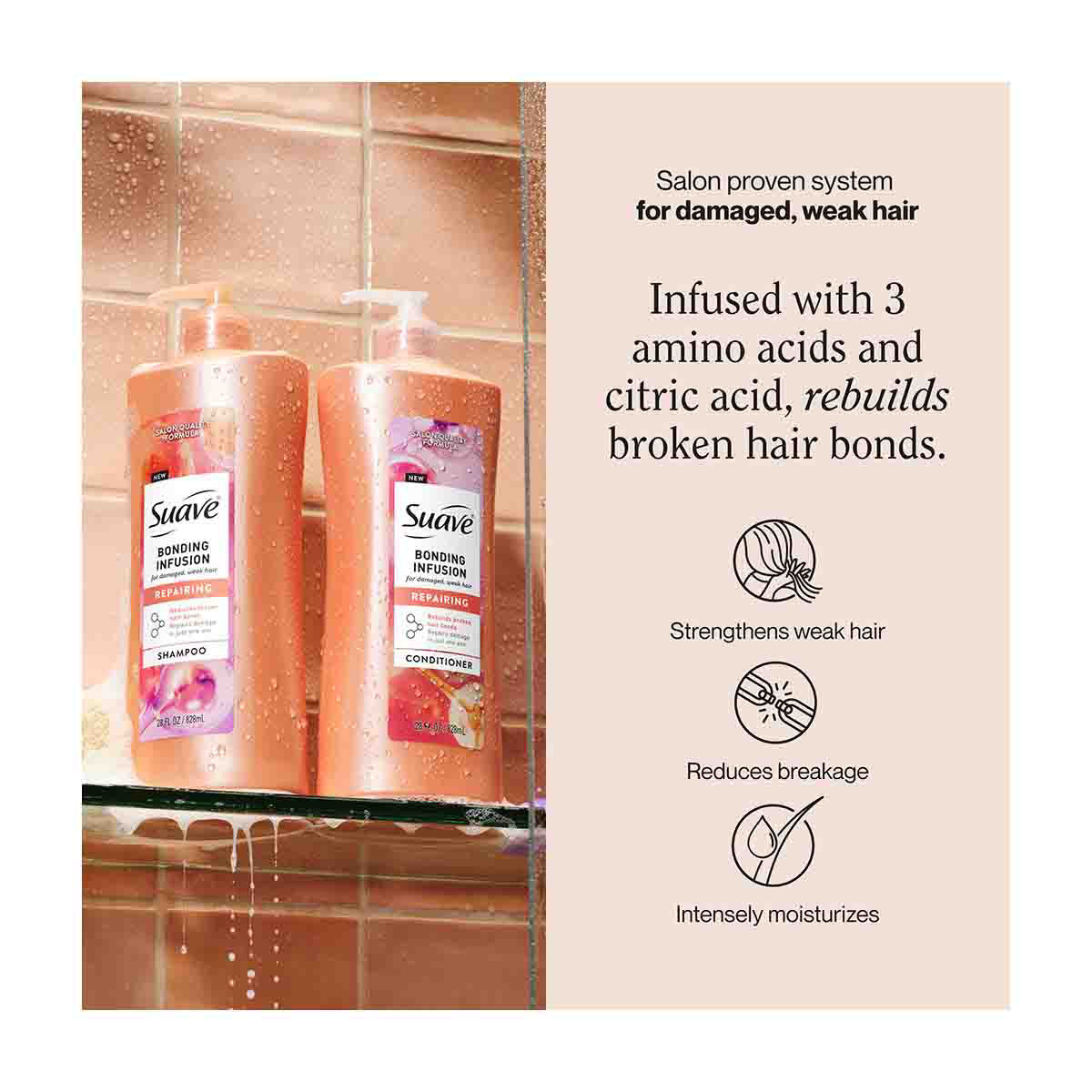 Suave Bonding Infusion Repairing Conditioner, 28 oz
