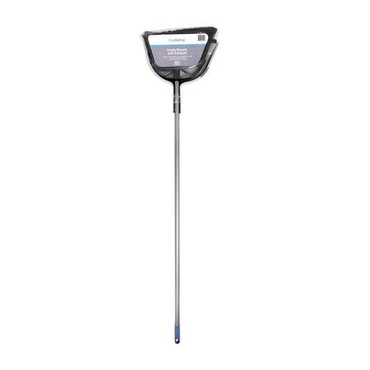 True Living Angle Broom & Dustpan Set