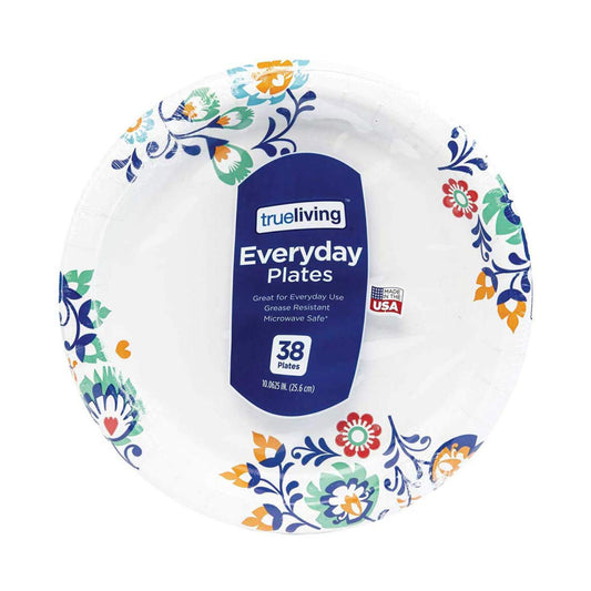 TrueLiving Everyday Plates, 10 in, 38 ct