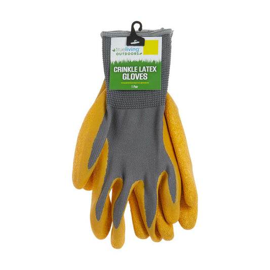 True Living Crinkle Latex Gloves, 1 Pair