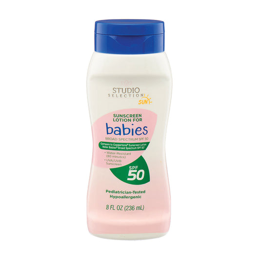 Studio Selection SPF 50 Sport Sunscreen Lotion for Babies, 8 oz