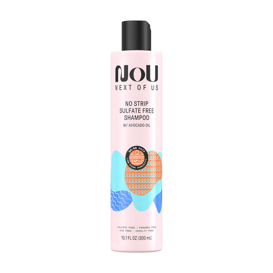 NOU Next of Us No Strip Sulfate Free Shampoo with Avocado Oil, 10.1 fl oz
