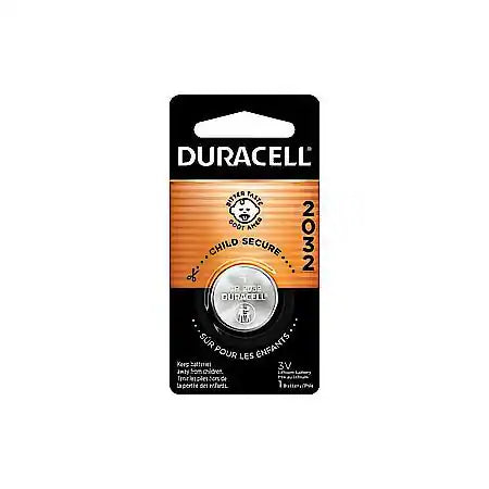 2032 Lithium Coin Battery: Bitter Coating Discourages Swallowing, 1 Pack