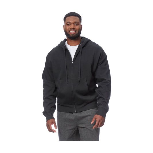 Men's Black Zipper Hoodie Jacket, Size Small