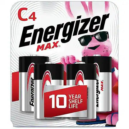 MAX C Batteries (4 Pack), C Cell Alkaline Batteries