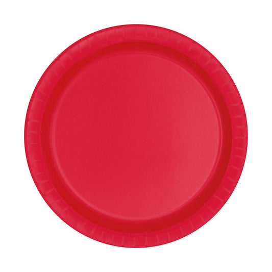 321 Party! Ruby Red Plates, 7 in - 16 ct